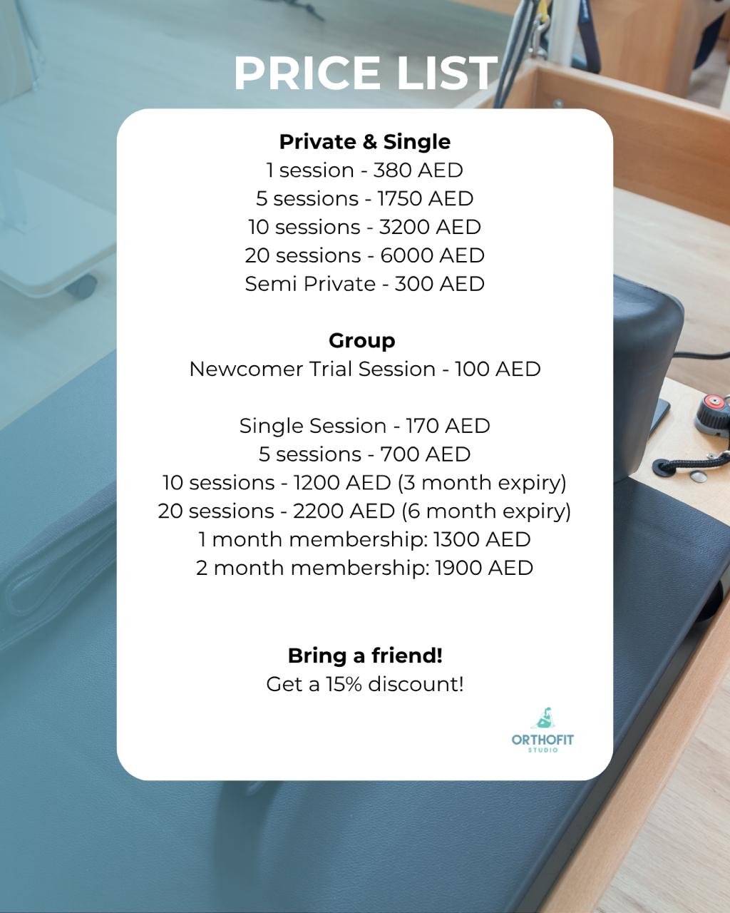 Price list April 26